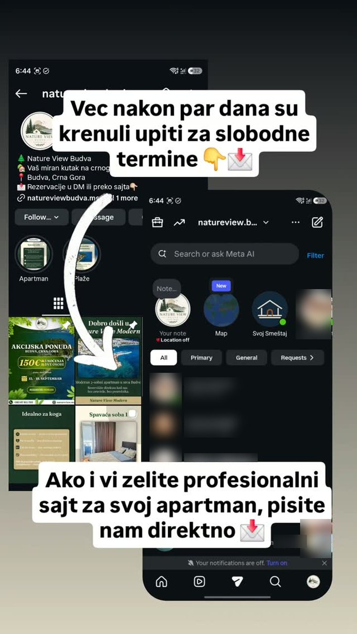 Instagram storija sa utiskom klijenta 2